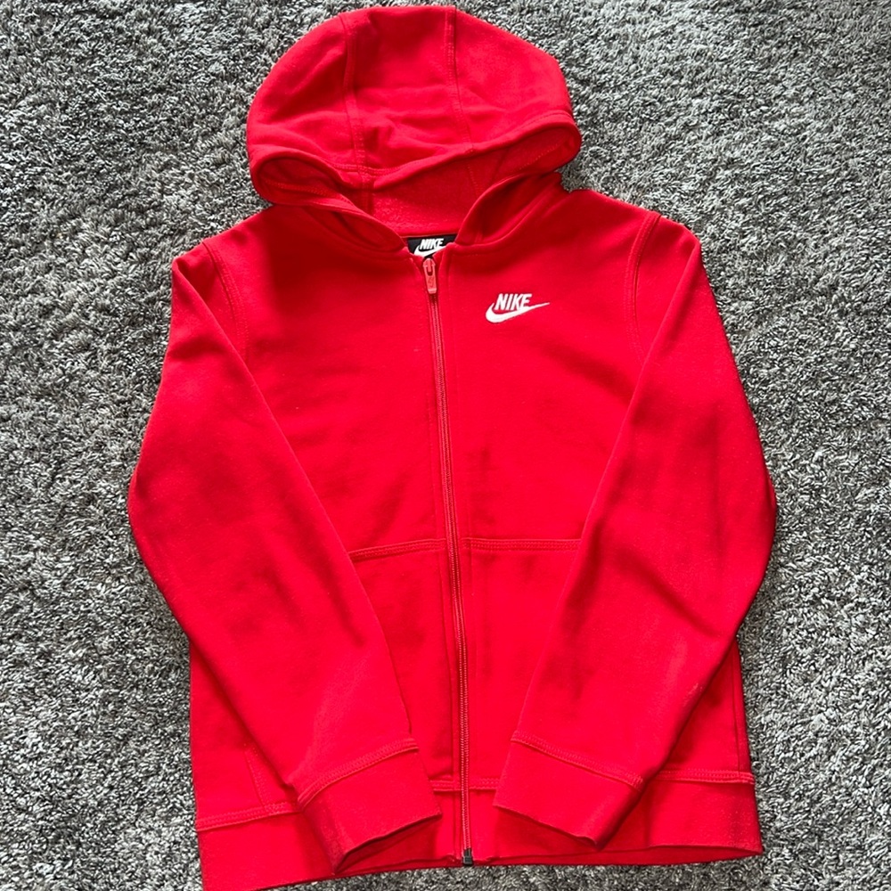 Red Nike hoodie